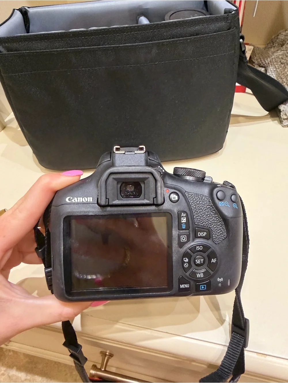 Canon Black DSLR with 18-55mm Kit Lens